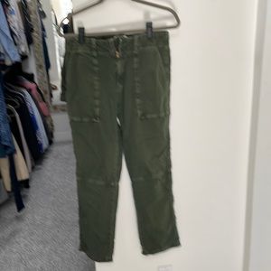 Current Elliott green carpenter style trousers
